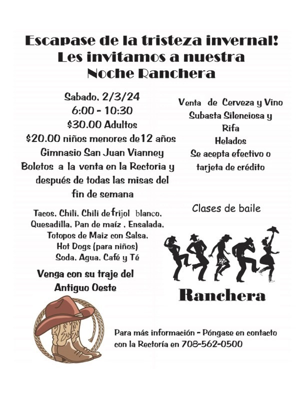 Noche Ranchero! St. John Vianney Catholic Church Northlake, IL